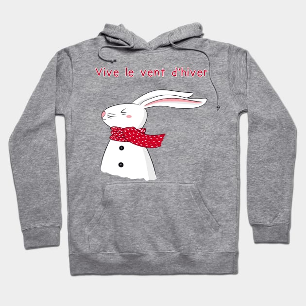 Vive le vent d'hiver (Lapin de Noël) - Christmas winter rabbit Hoodie by Babush-kat